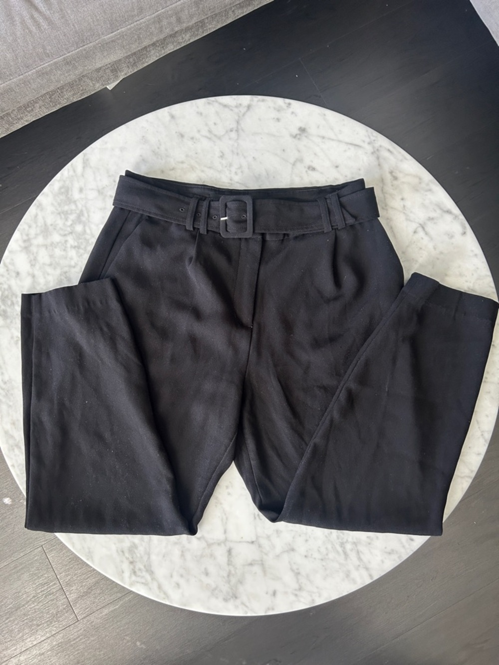 Express women’s  Black Tailored Belted Pants size 6S